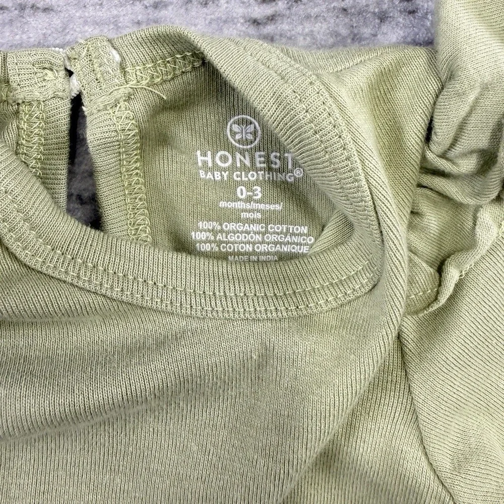 Honest Baby Newborn Outfit 100% Organic Cotton Size 0-3 Mo Mitten Sleeve